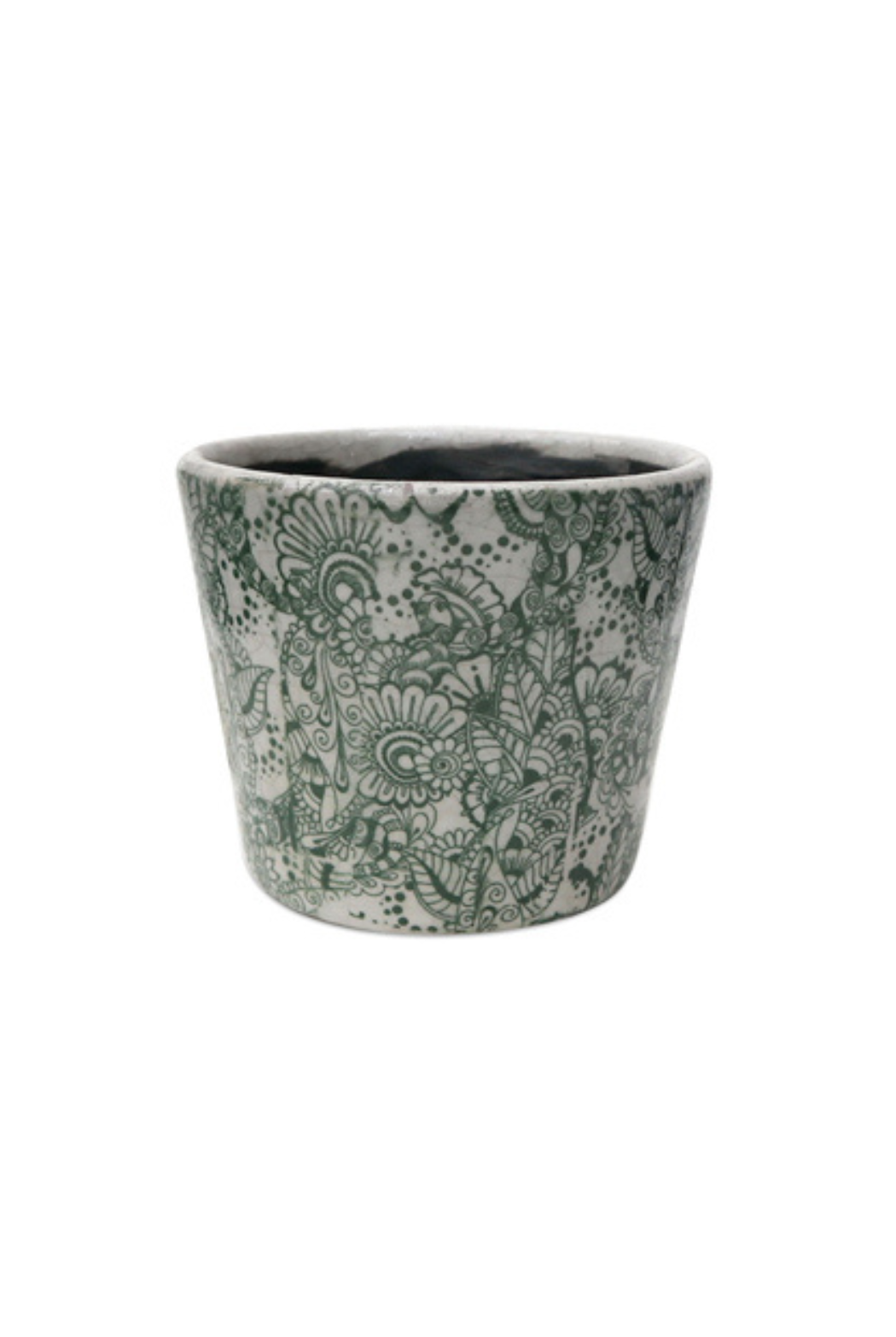 Bohemian Lace Pot - White/Green - Magpie Style