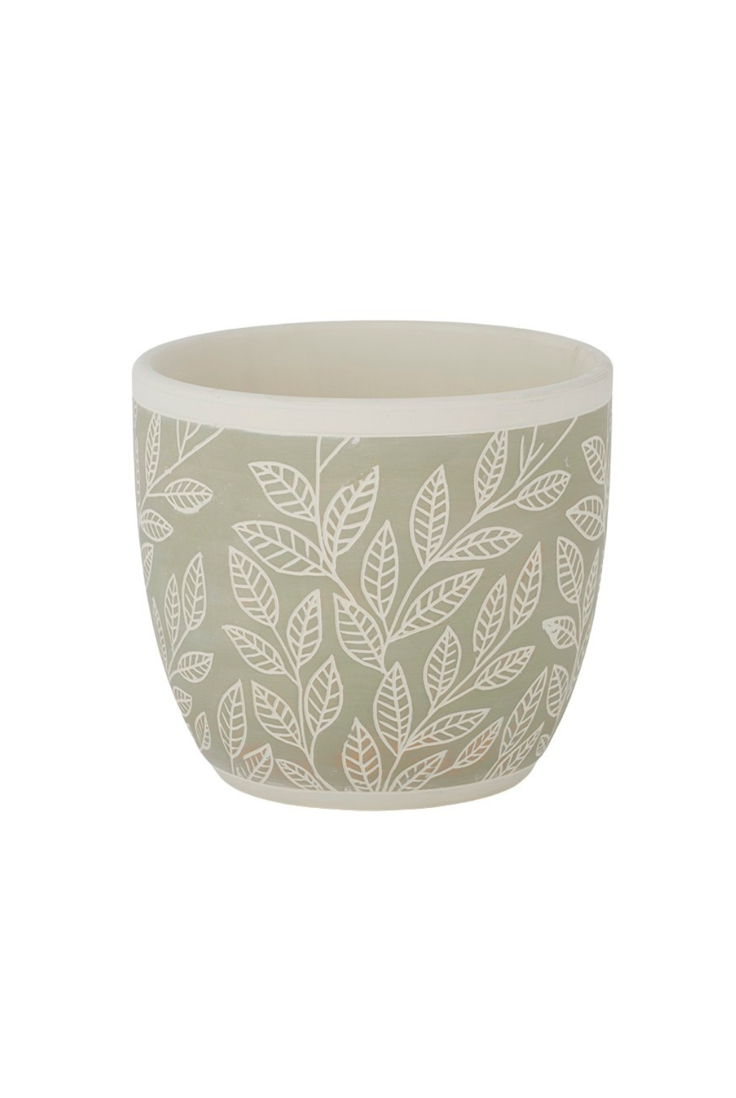 Medium Folga Terracotta Pot - Green - Magpie Style