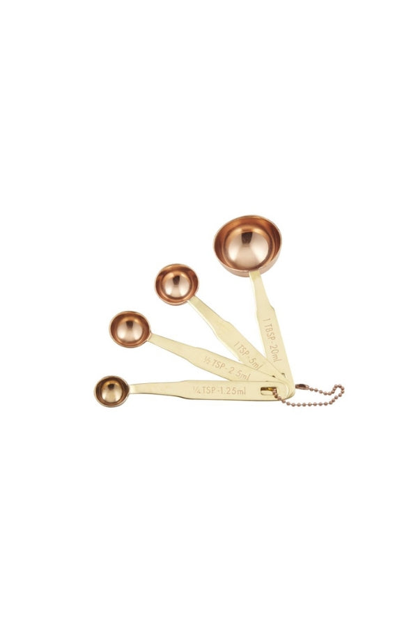 Copper Plated Measuring Spoons set of 4 - Magpie Style