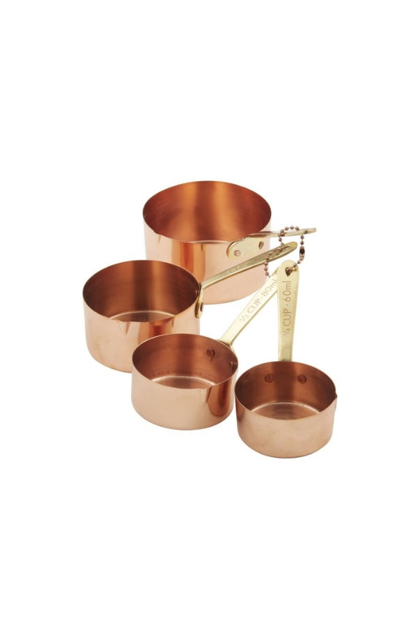 Copper Plated Measuring Cups set of 4 - Magpie Style