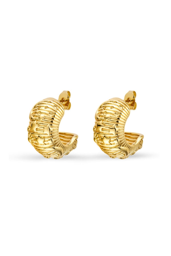 Gia Wide Hoop Earrings - Magpie Style