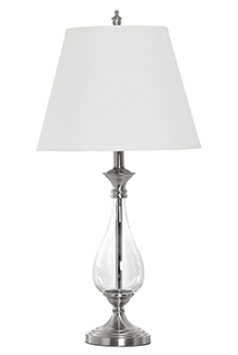 Bloomingdale Glass Base Lamp