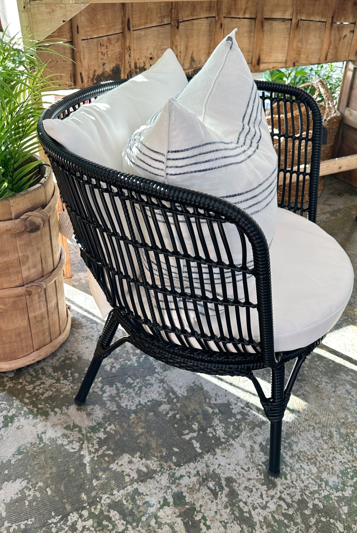 Clifton Outdoor 3 Piece Setting - Black - Magpie Style