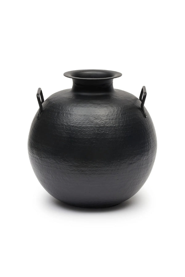 Hydria Black Iron Urn - Magpie Style