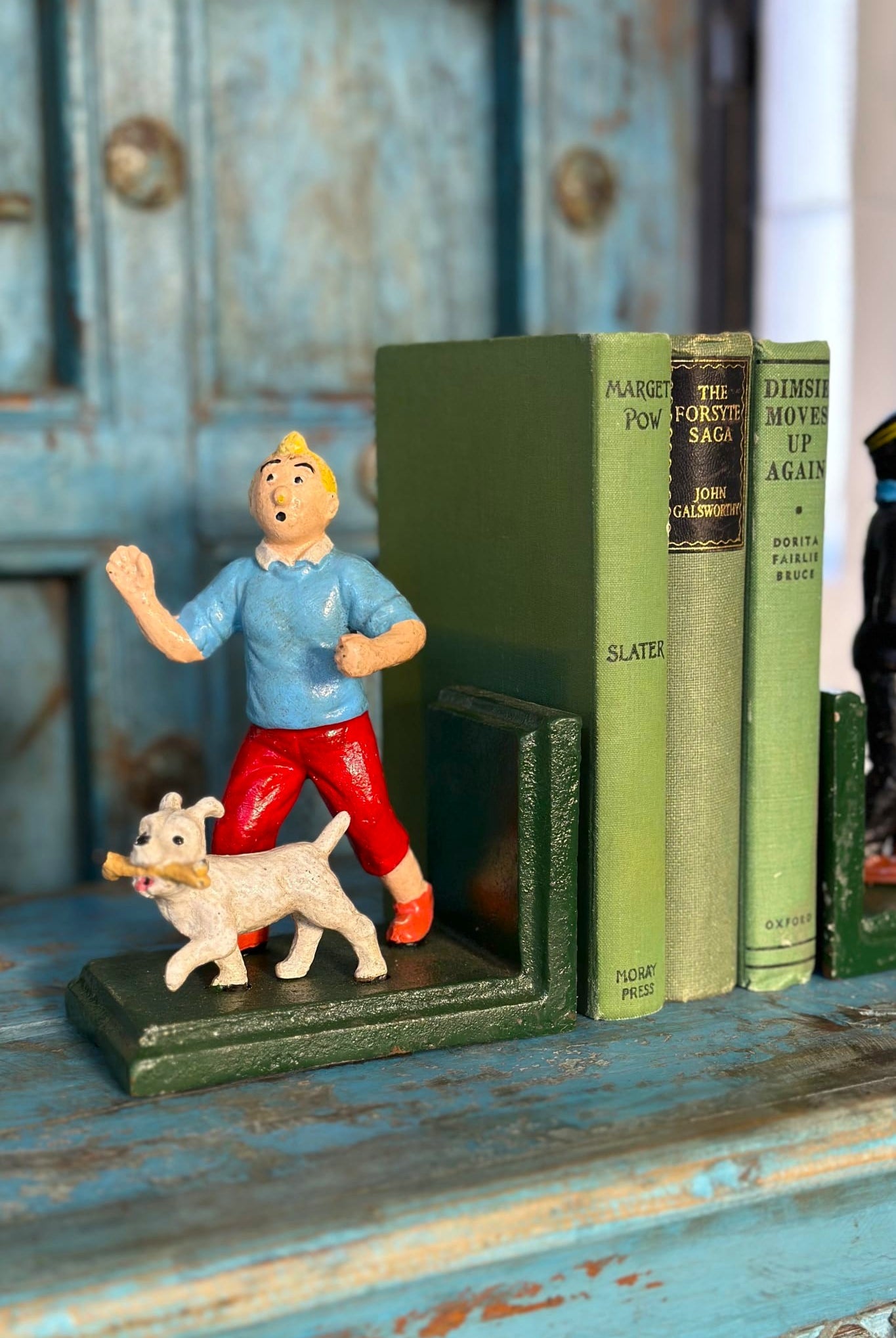 Tin Tin and Haddock Bookends - Magpie Style