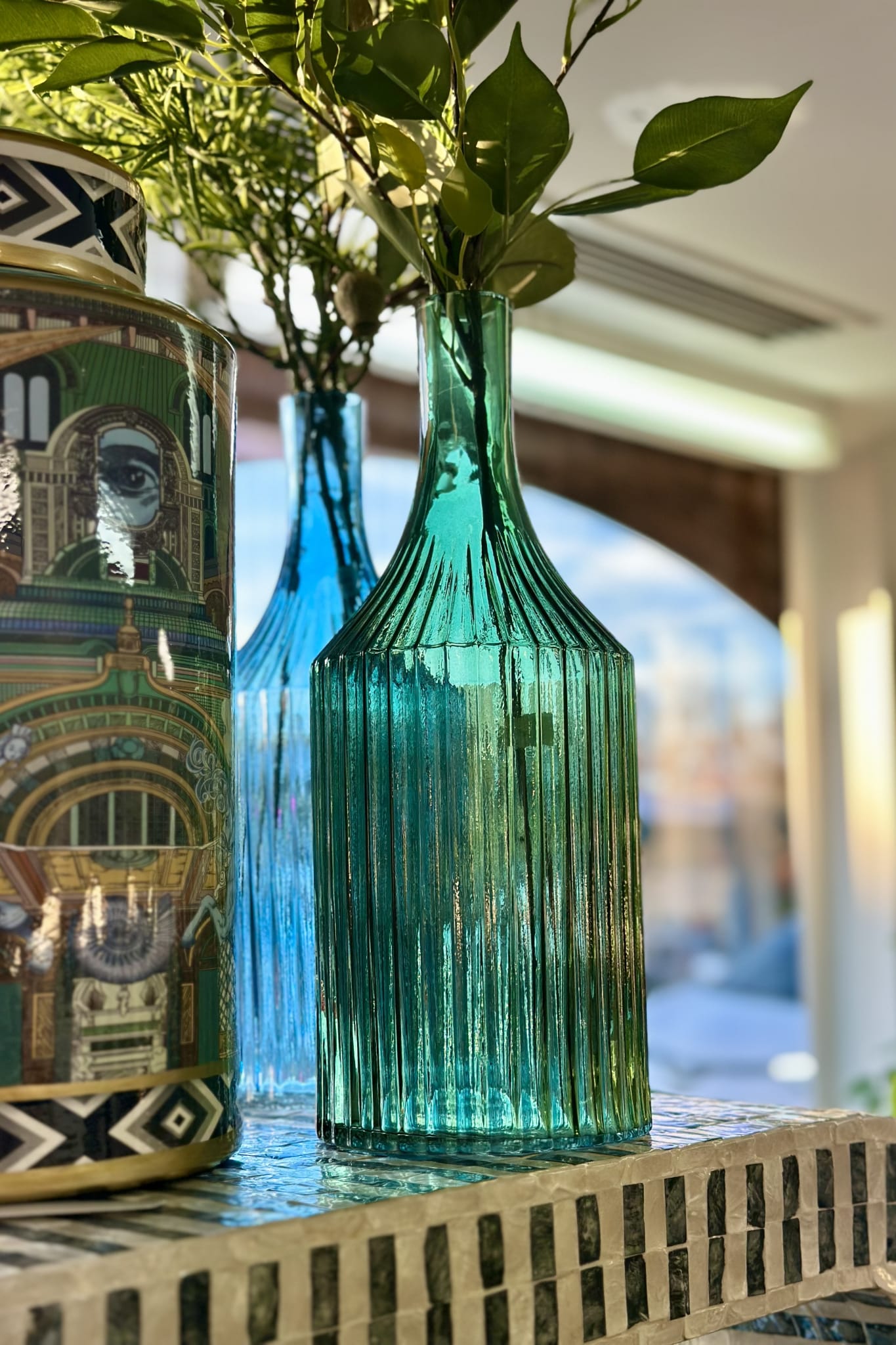 Emerald Ribbed Bottle - Magpie Style