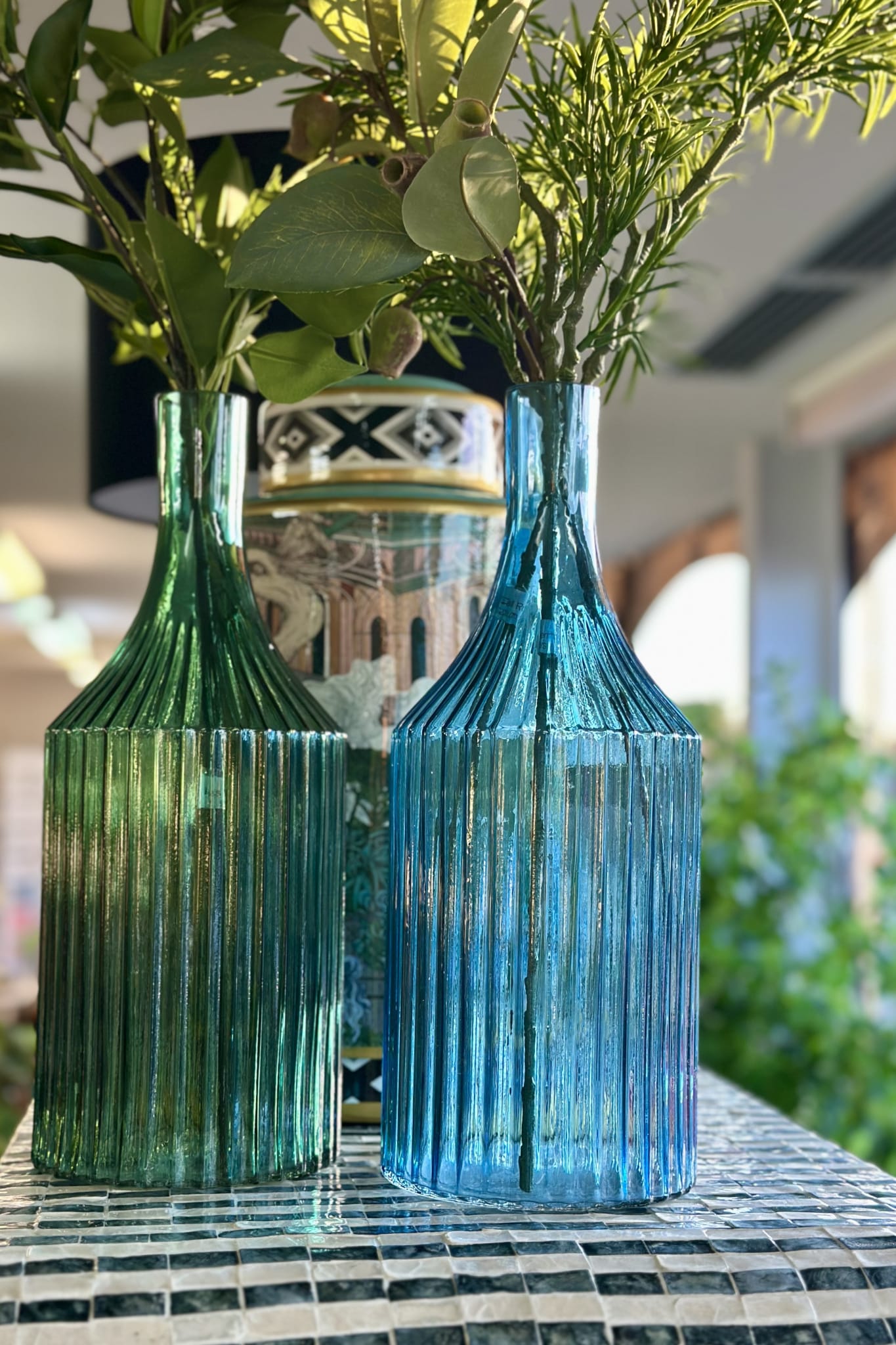 Royal Blue Ribbed Bottle - Magpie Style