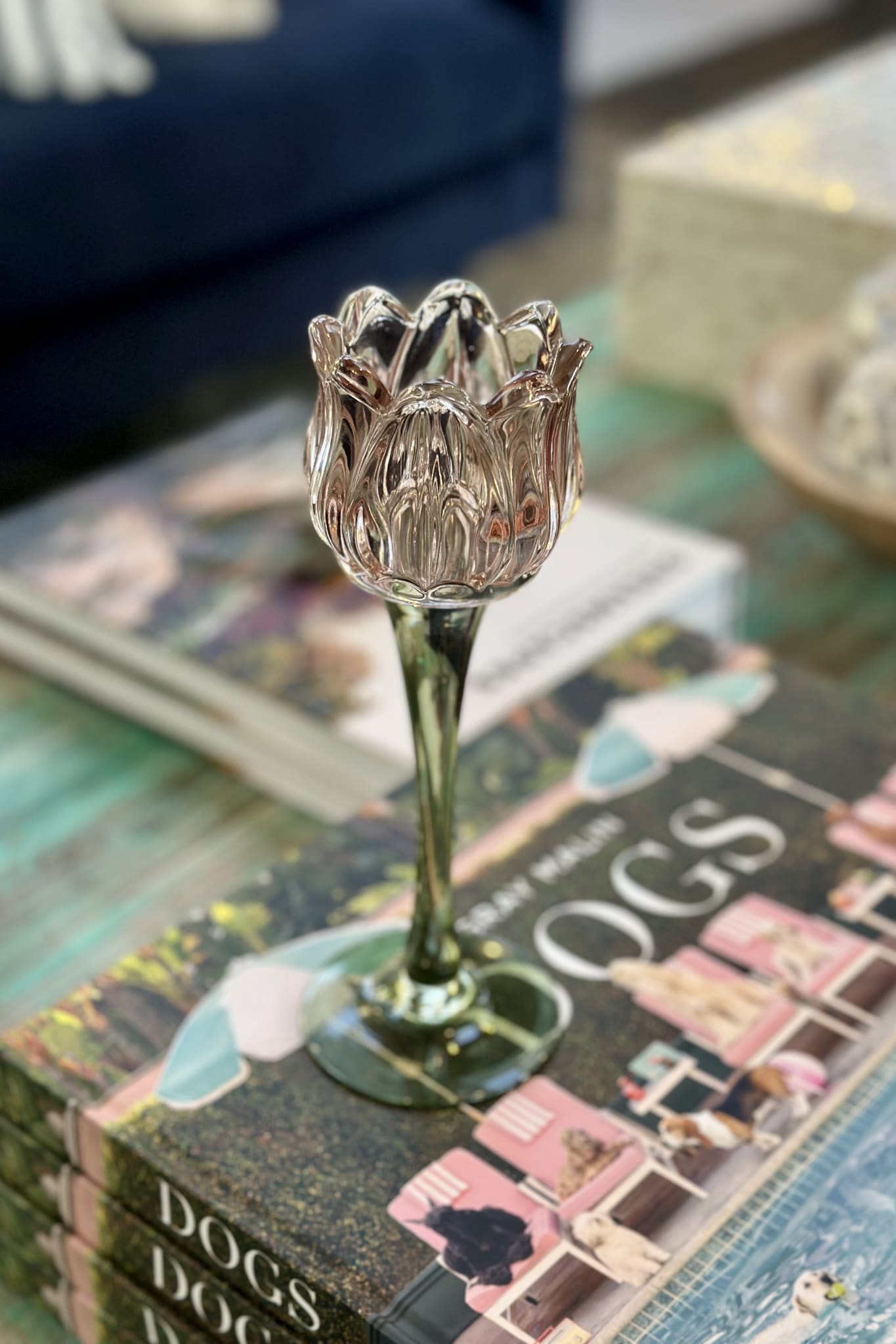 Bud Lilac Stemmed Votive - Magpie Style