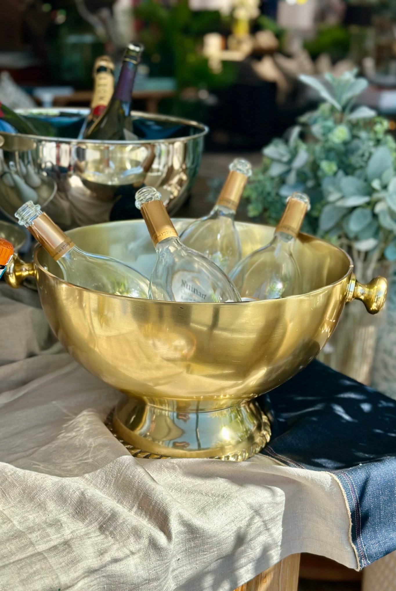 Rope Edge Champagne Bucket With with Knob Handles - Magpie Style