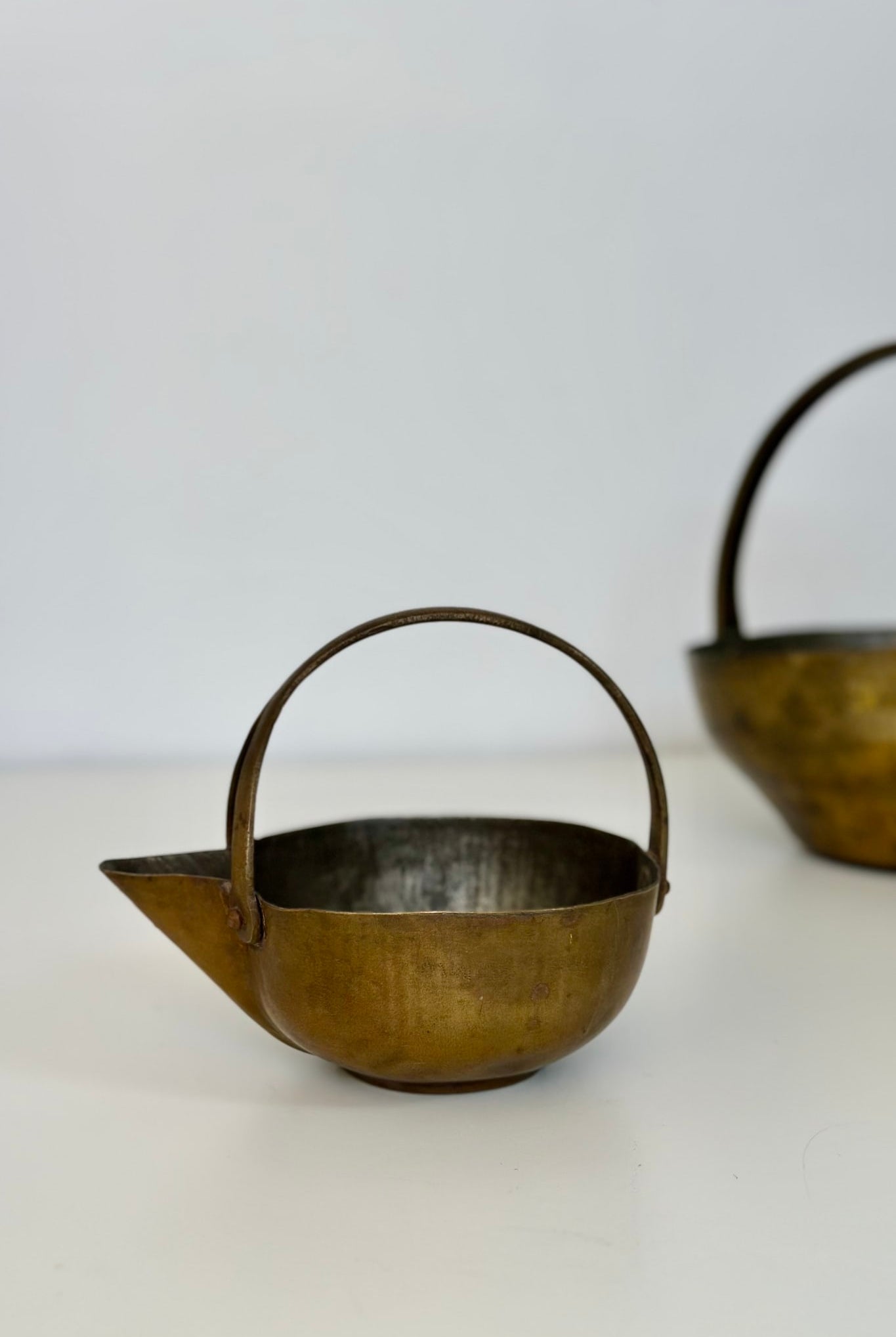 Wide Brass Vintage Jug - Small - Magpie Style