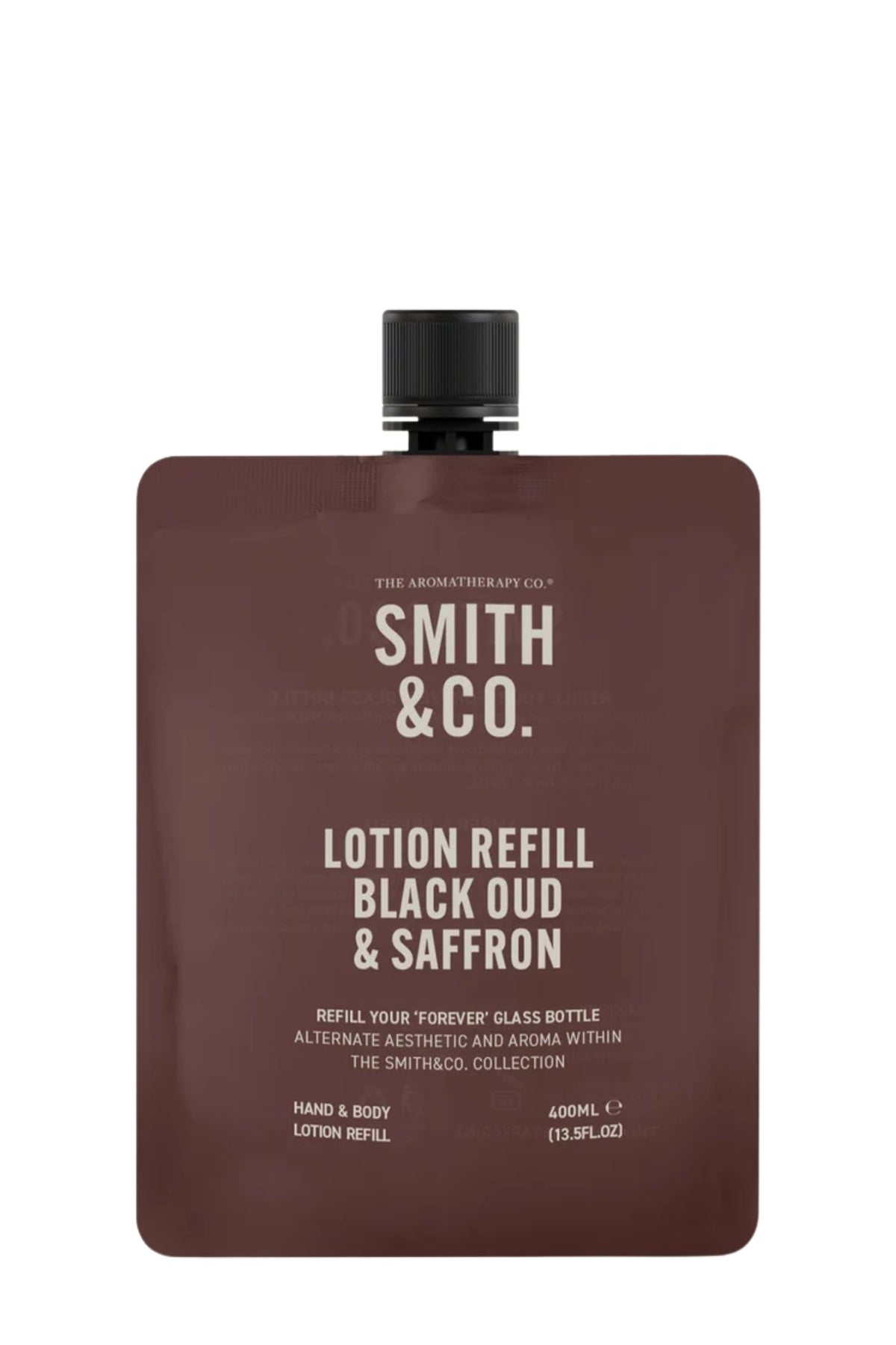 SMITH & CO Hand & Body Lotion Refill 400ml - Black Oud & Saffron - Paula Ryan