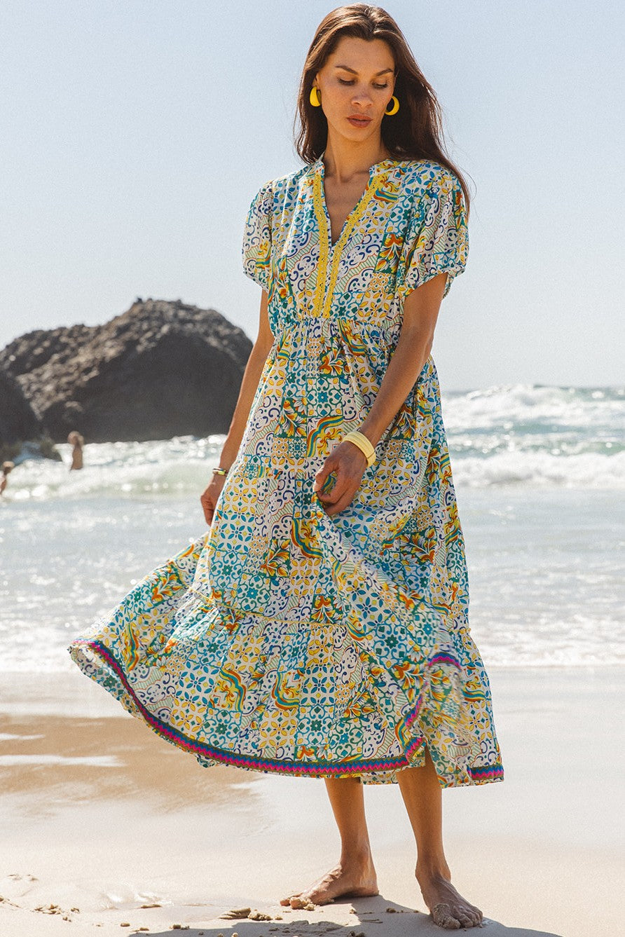 I AM PYLGRYM Kiama Dress - Amalfi Print - Magpie Style