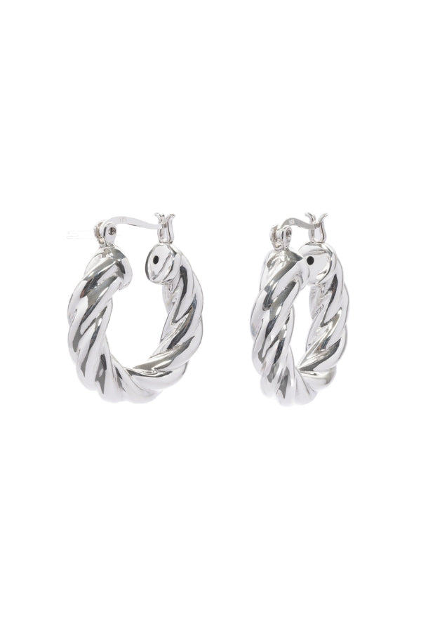 Twist Sterling Silver Earrings - 18ct gold plated - Magpie Style