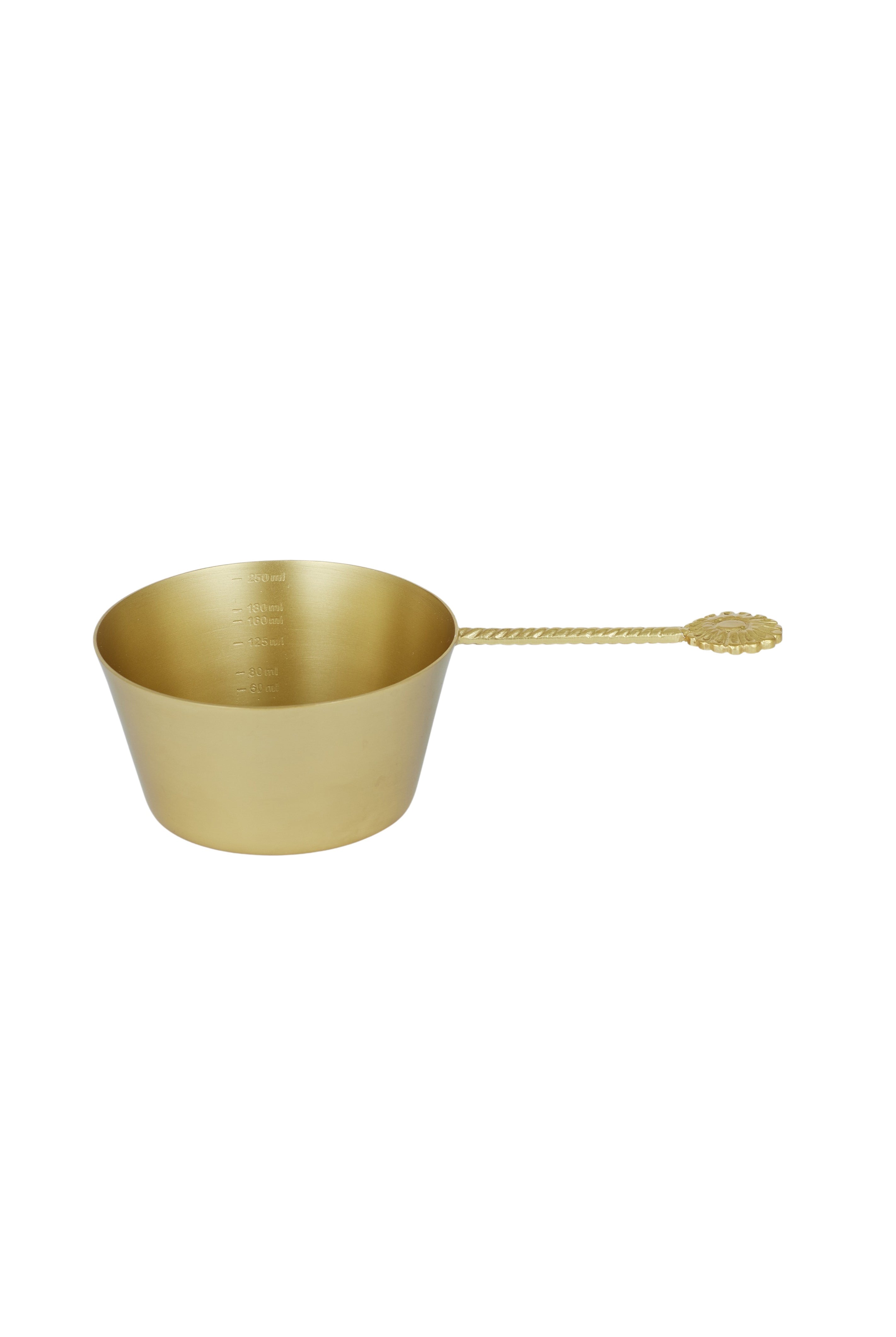 Floret Measuring Cup w Brass Finish - Magpie Style