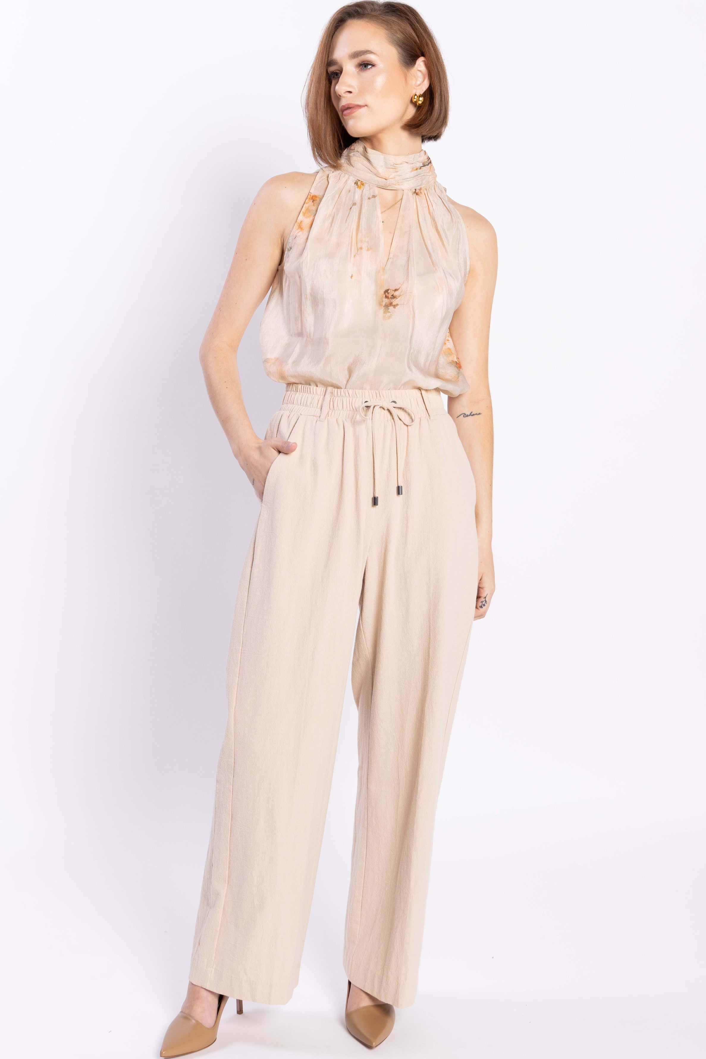 LOUGHLIN River Pant - Beige - Magpie Style
