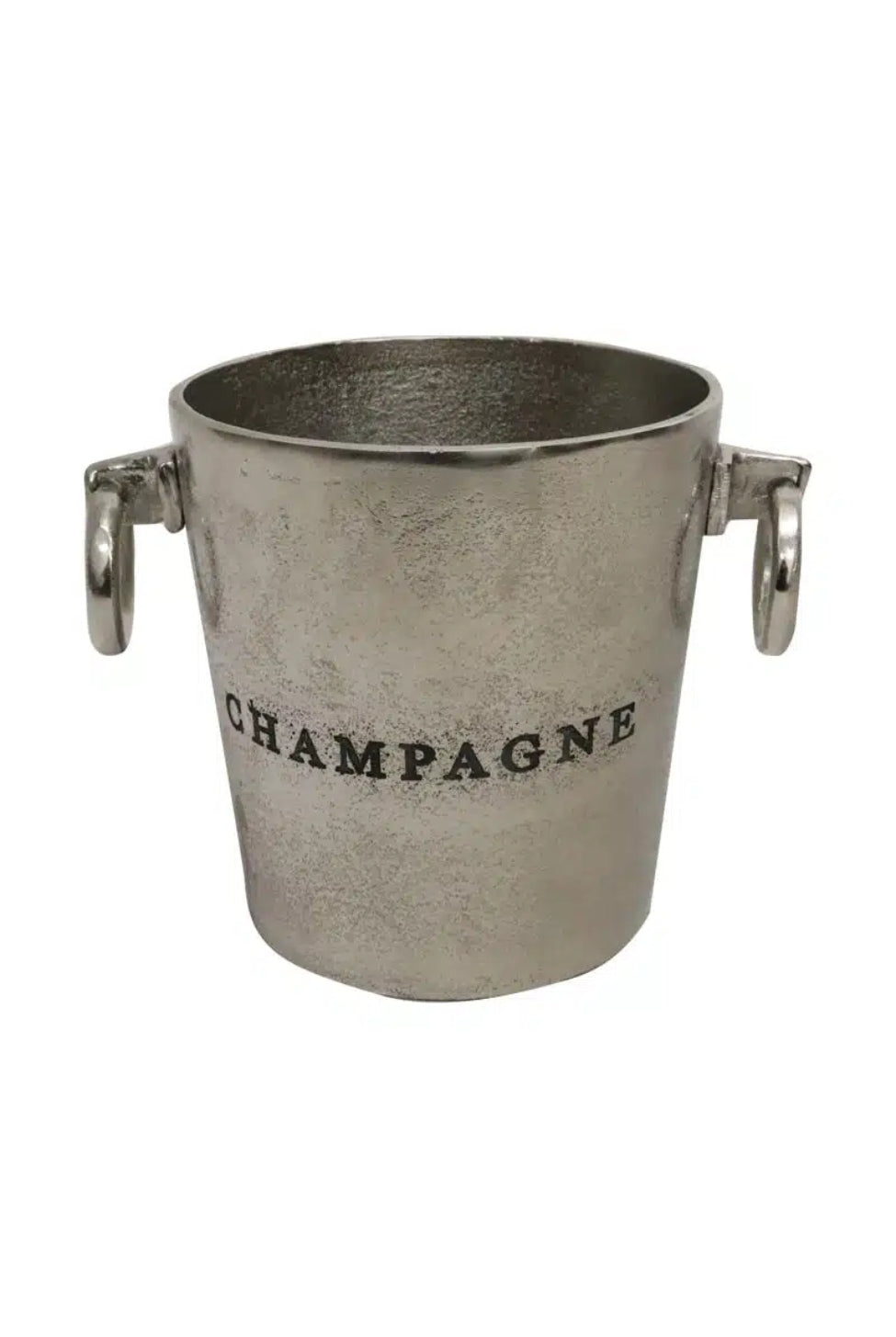 Aluminium Round Champagne Bucket - Raw Silver - Magpie Style