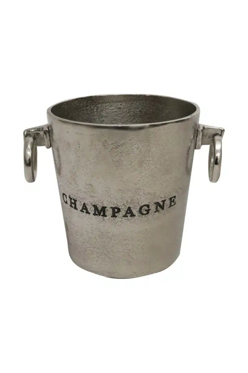 Aluminium Round Champagne Bucket - Raw Silver - Magpie Style
