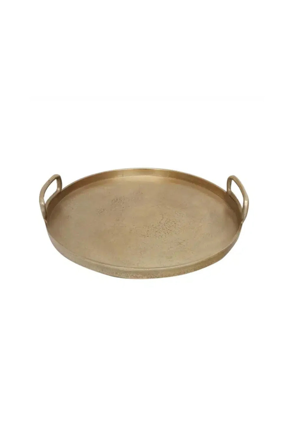 Aluminium Round Collar Tray 32cm - Raw Gold - Magpie Style