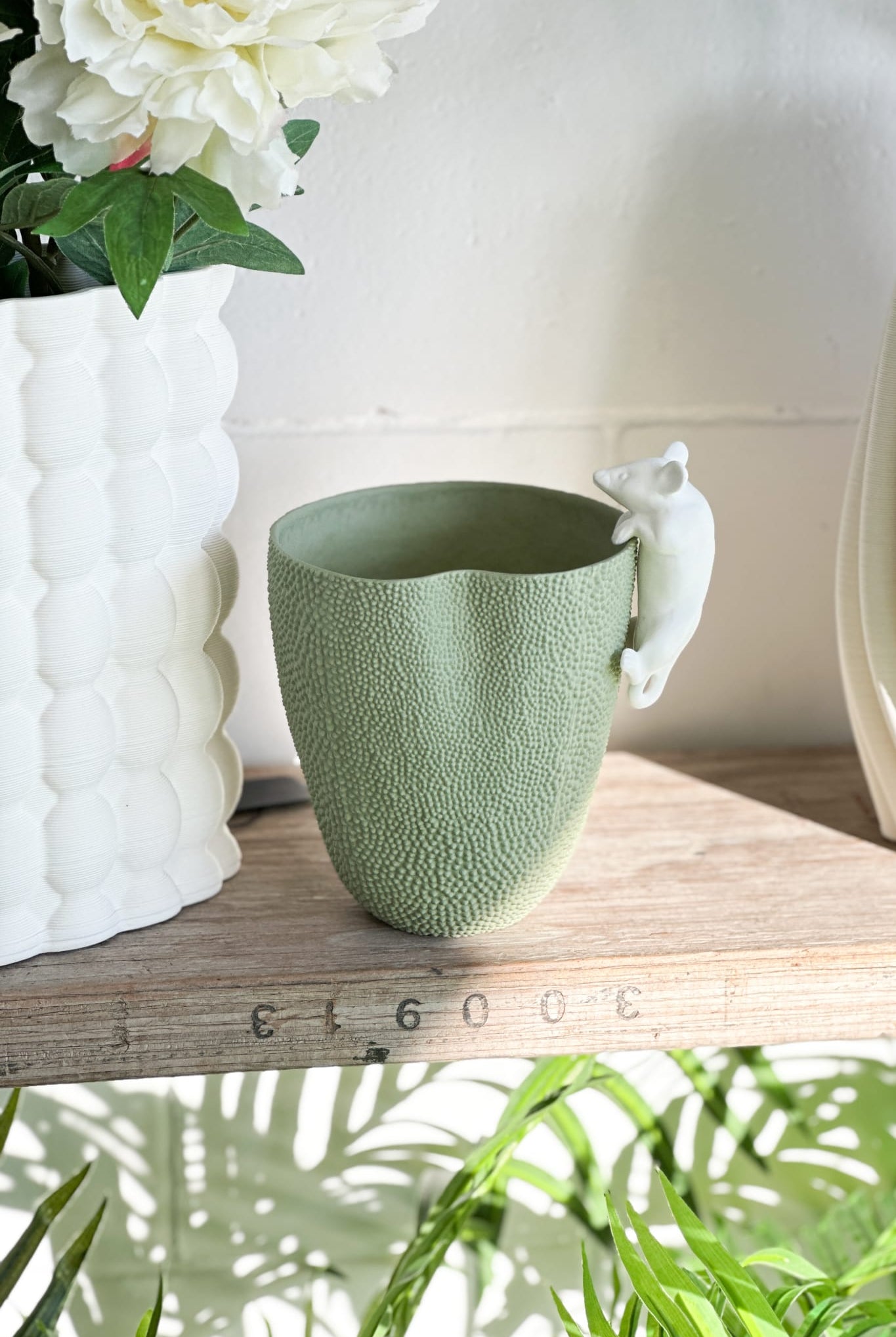 Porcelain Hanging Mouse - Magpie Style