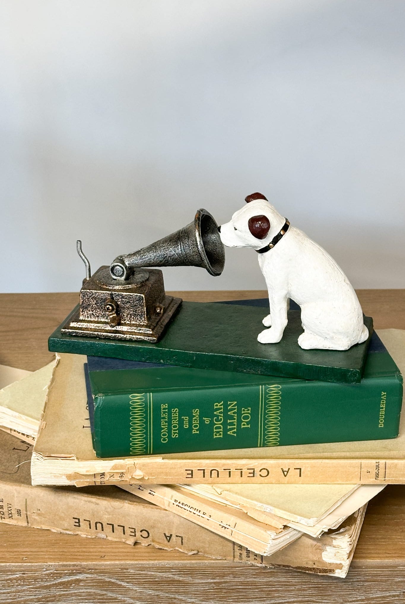 Nipper Dog with Gramophone Bookends - Cast Iron - Magpie Style