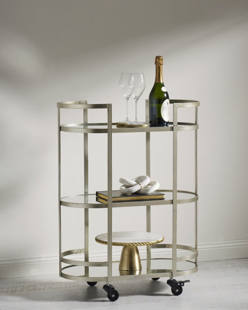 Manhattan Chrome Bar Cart - Magpie Style