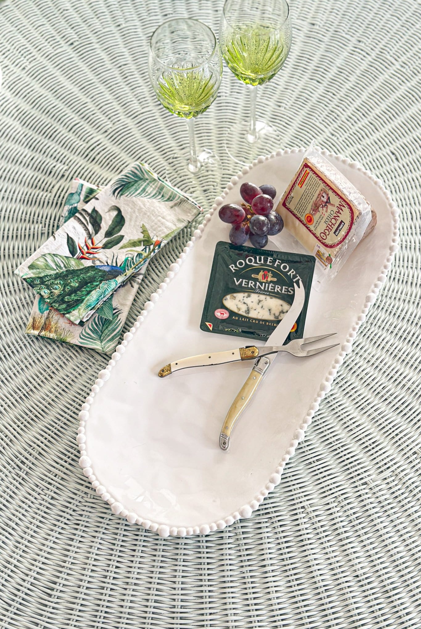 Long Pearl Melamine Platter - Magpie Style