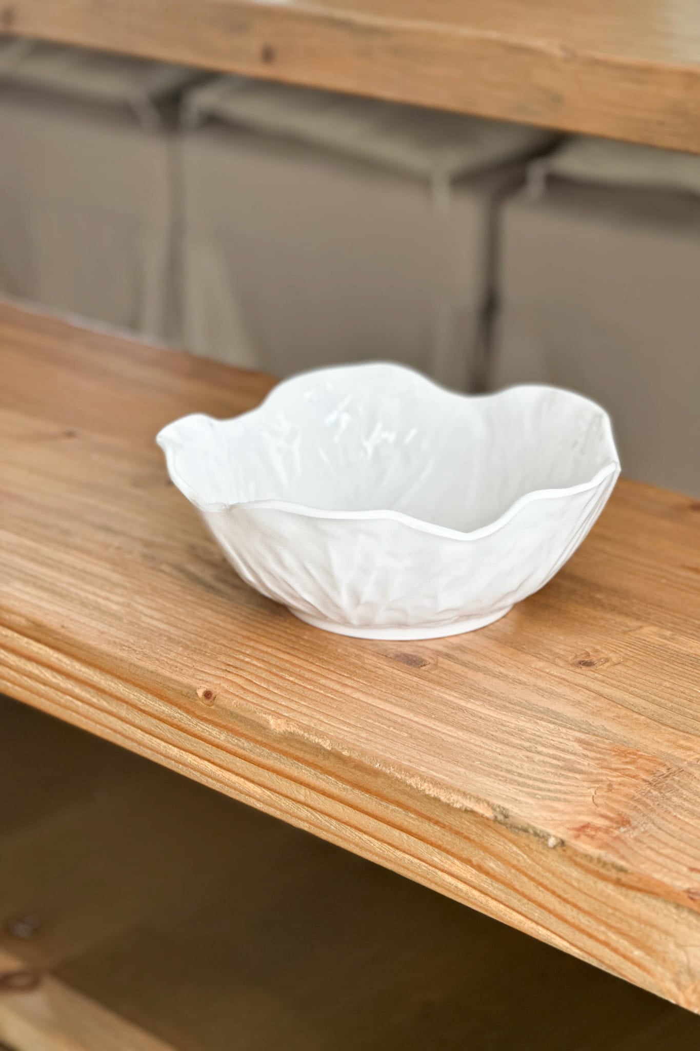 Medium Cabbage Leaf Melamine Bowl 27cm - Magpie Style
