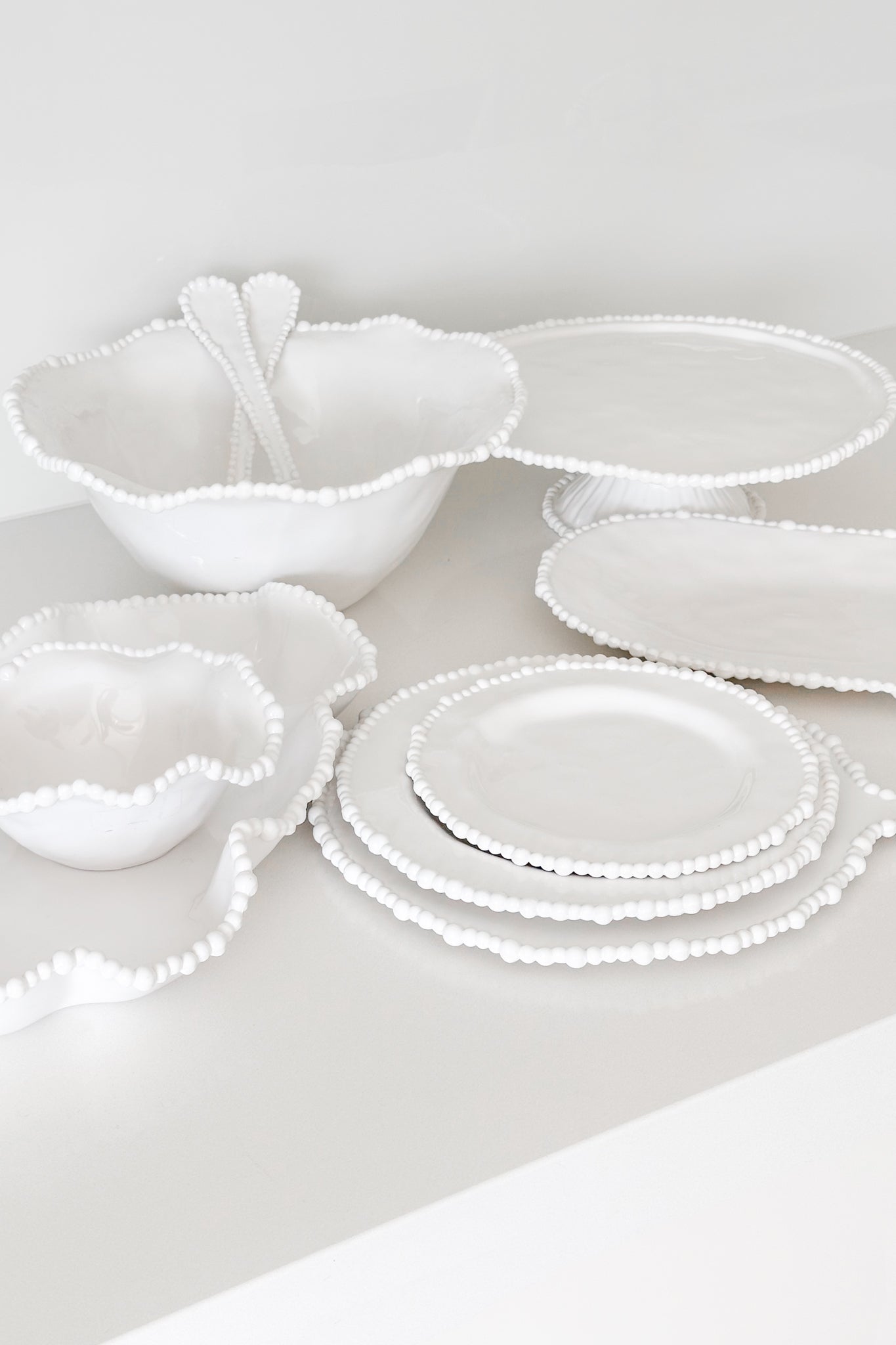 Small Pearl Melamine Side Plate - 23cm - Magpie Style