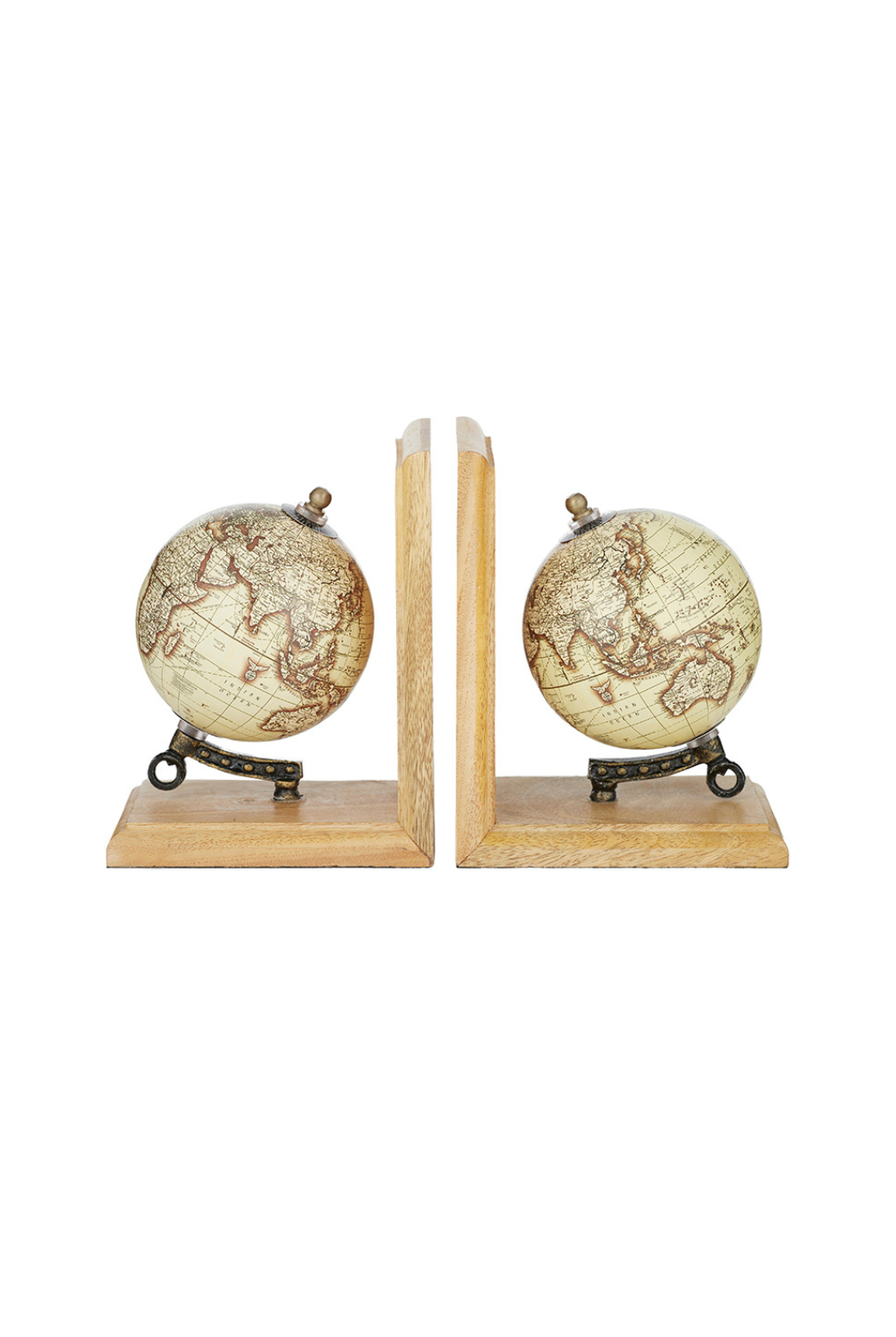 Atlas Globe Bookends - Nat - Magpie Style