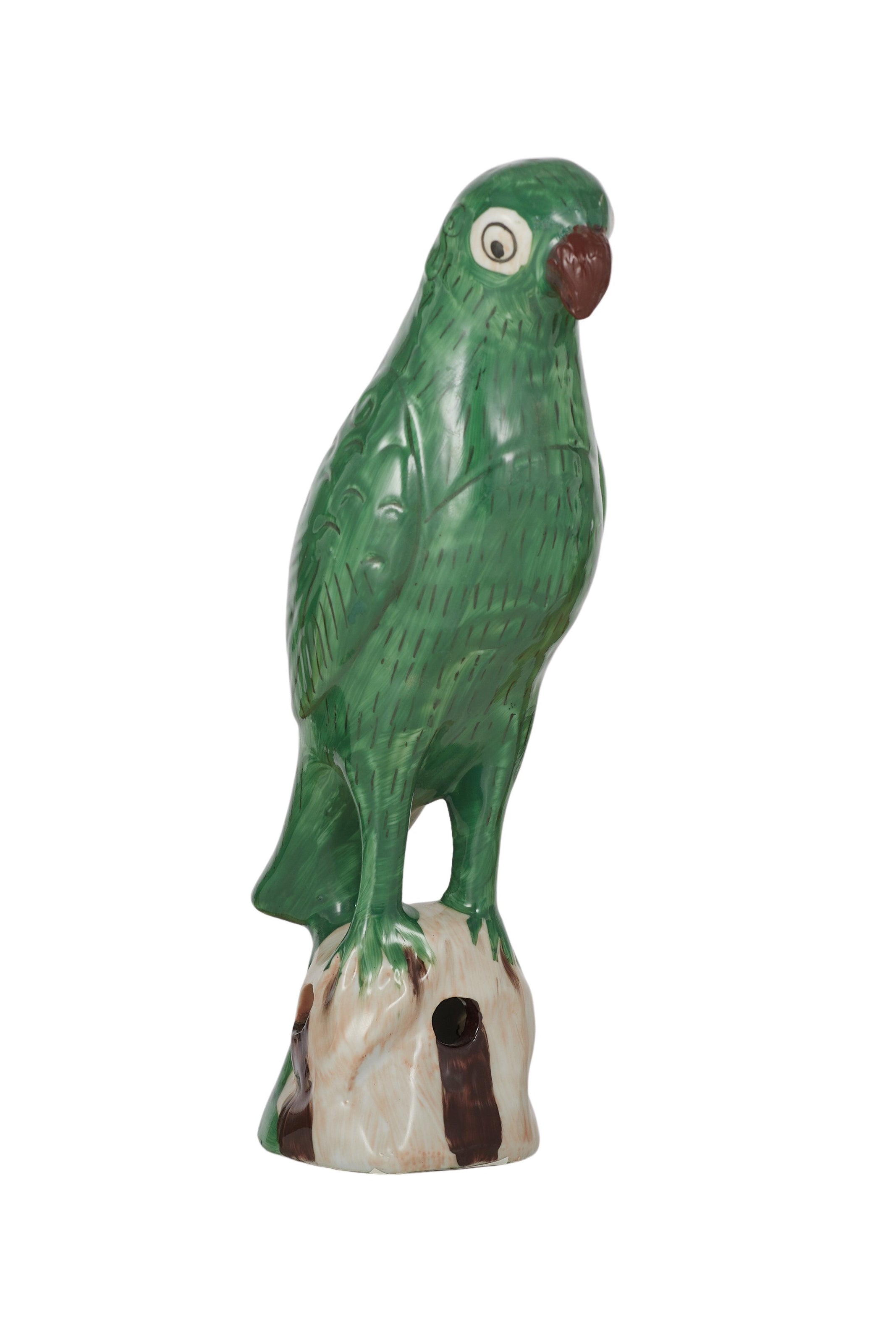 Tang Style Glazed Ceramic Parrot - Green - Magpie Style