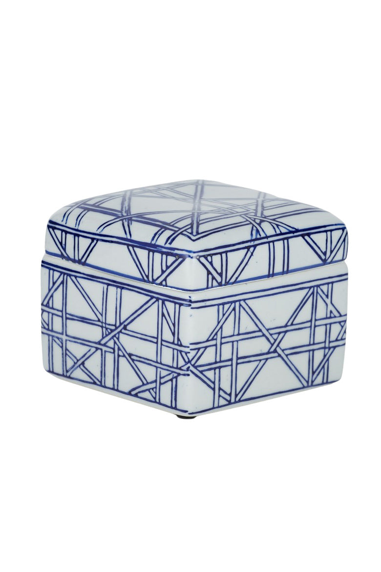 Trellis Ceramic Trinket Box - Magpie Style