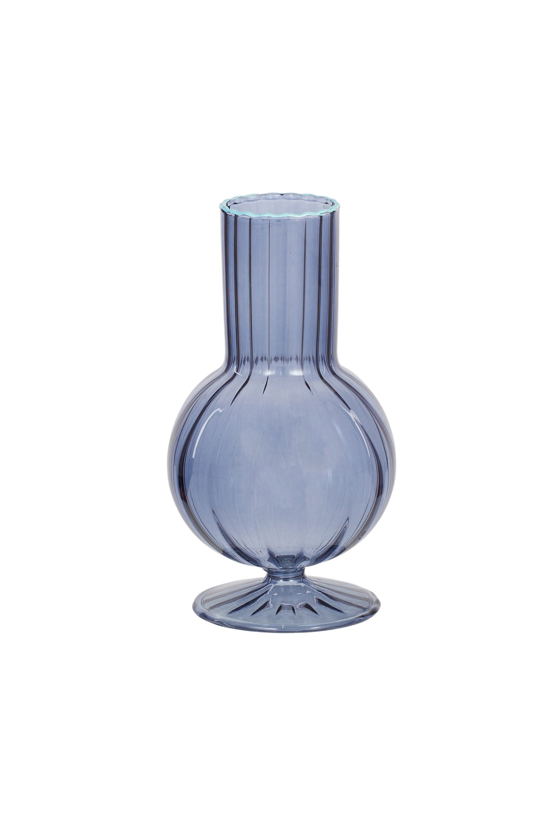 Anglesea Glass Vase - Blue - Magpie Style