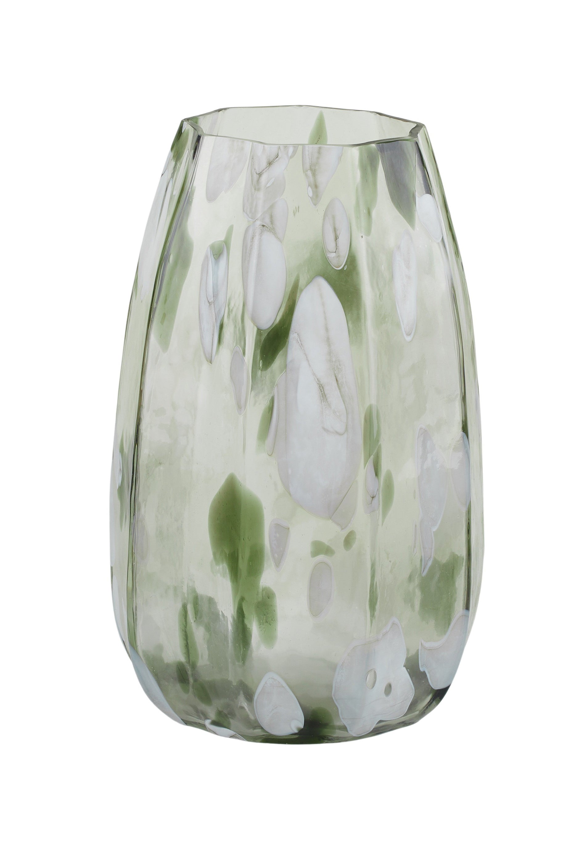 Olive Fluted Glass Vase - Magpie Style