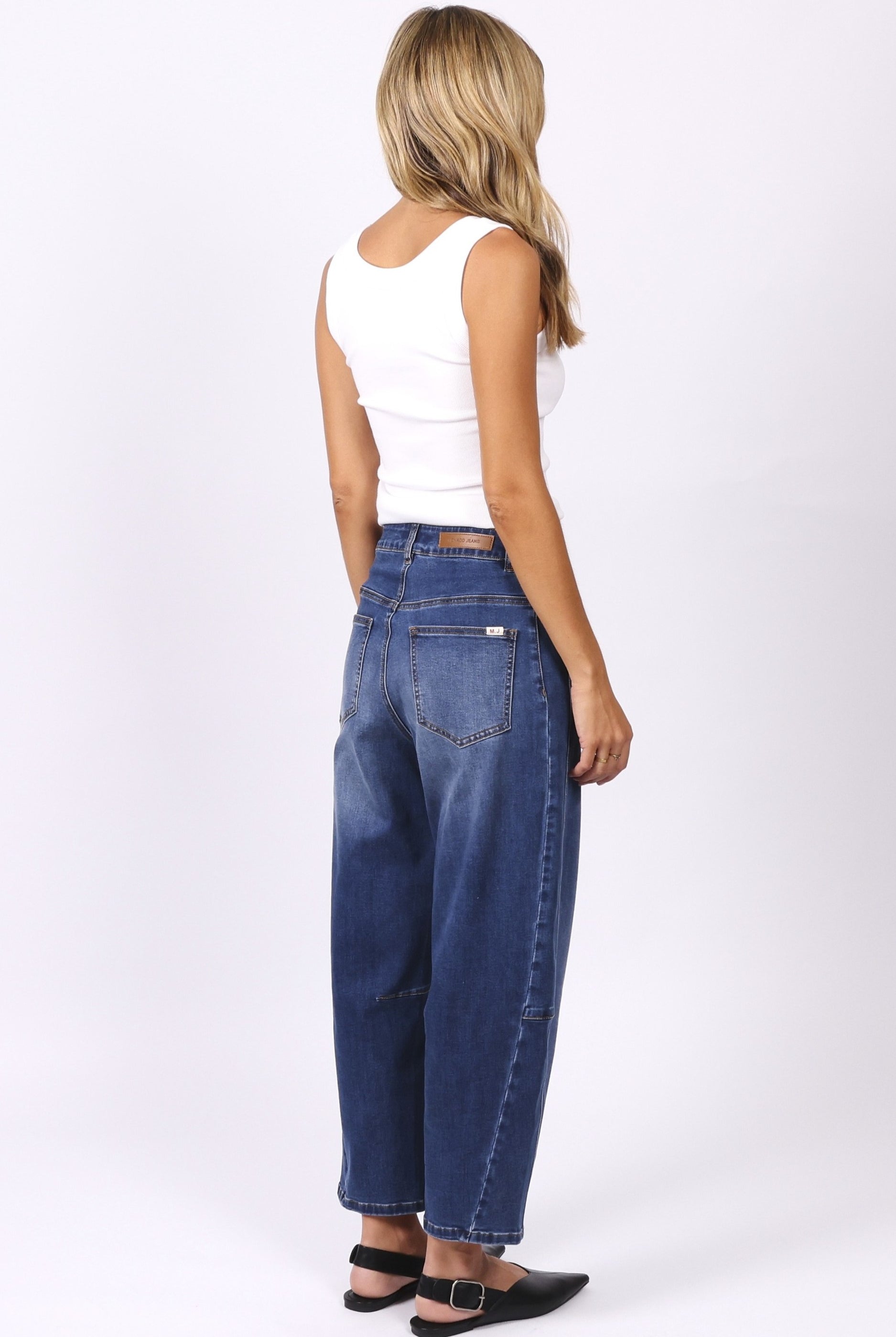 Toni Barrel Jeans - Dark Denim - Magpie Style