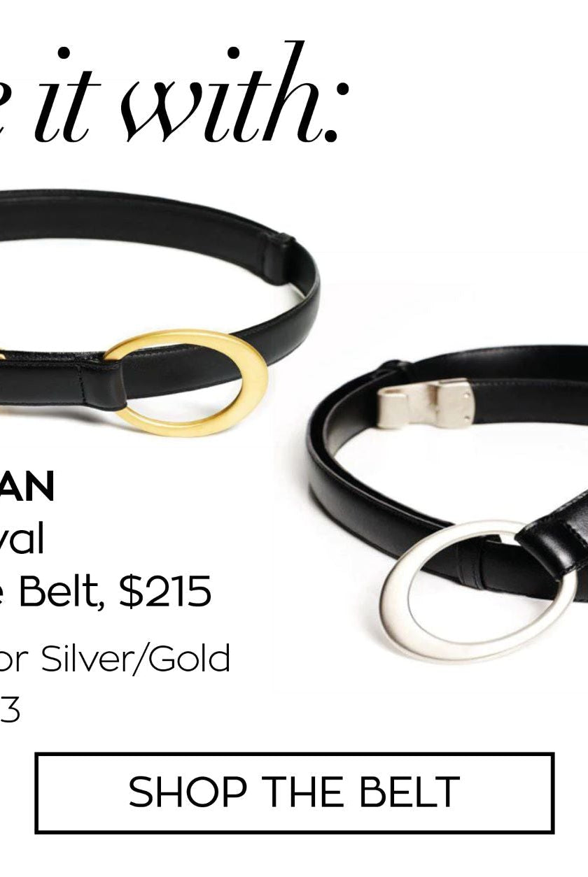 PAULA RYAN Hook and Oval Adjustable Belt - Tan/Gold & Tan/Nickel - Paula Ryan