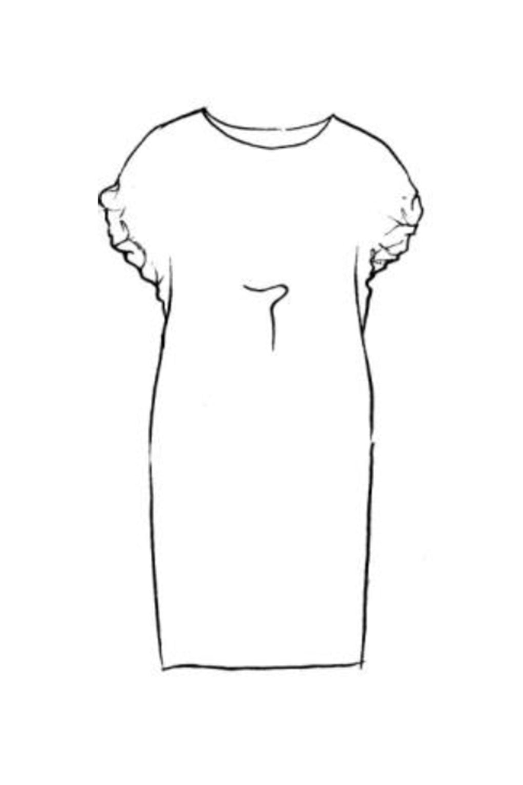 PAULA RYAN Ruched Sleeve Dress - Black Microjersey - Paula Ryan