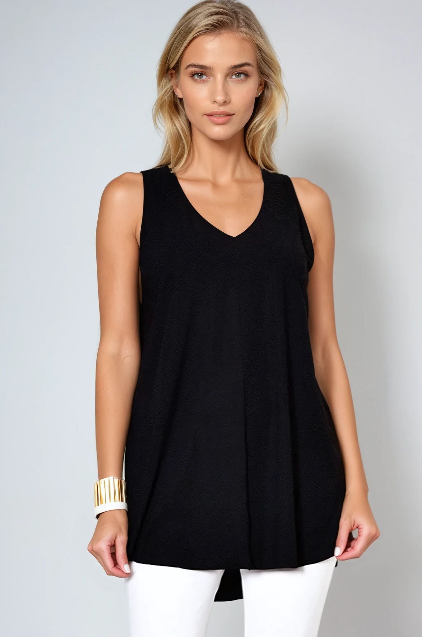 PAULA RYAN Long Layering Singlet Microjersey - Black - Paula Ryan