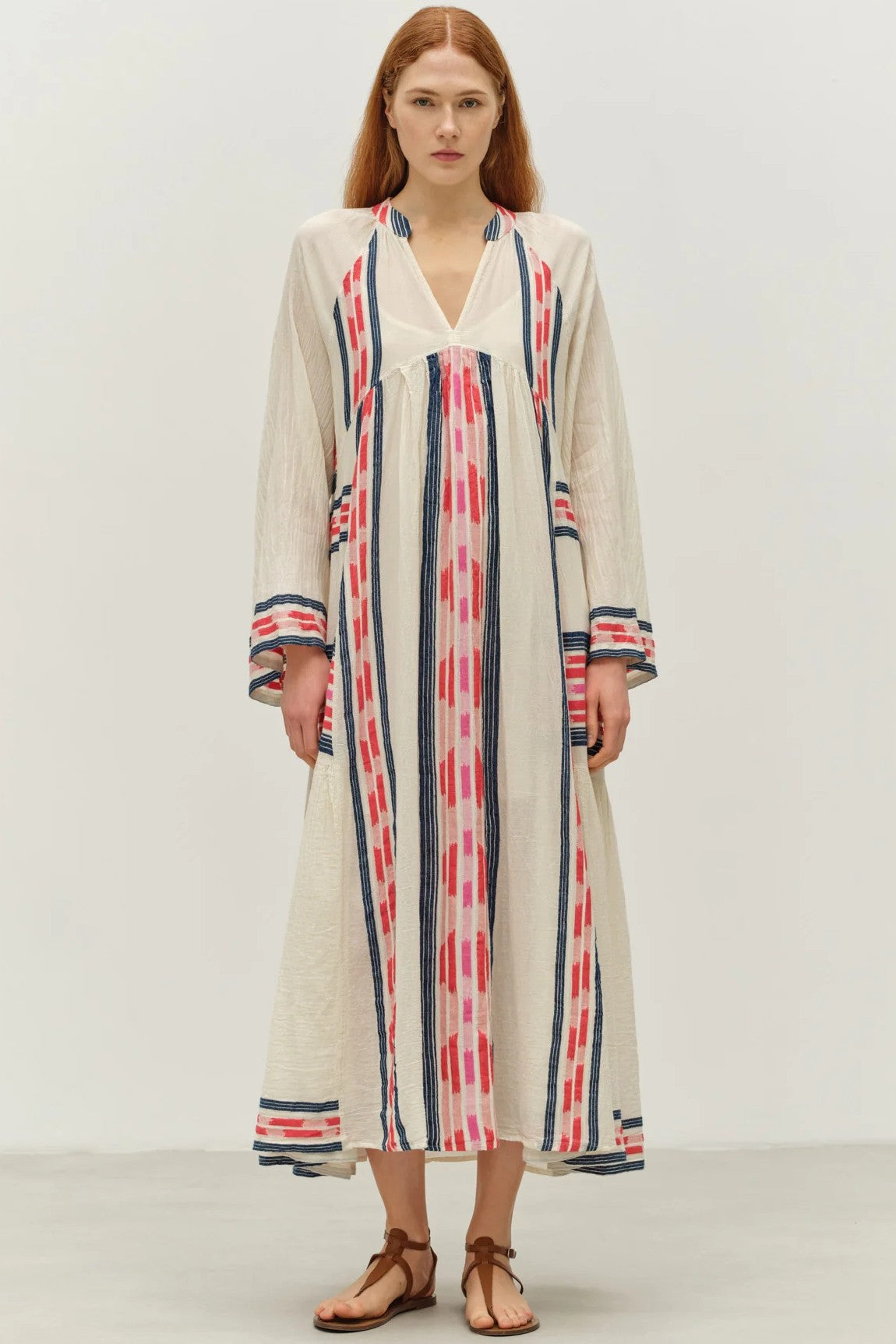 DEVOTION TWINS Power Long Dress - Navy/Red - Magpie Style