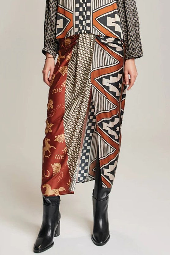 ME369 Luna Rodeo Tie Skirt - Magpie Style