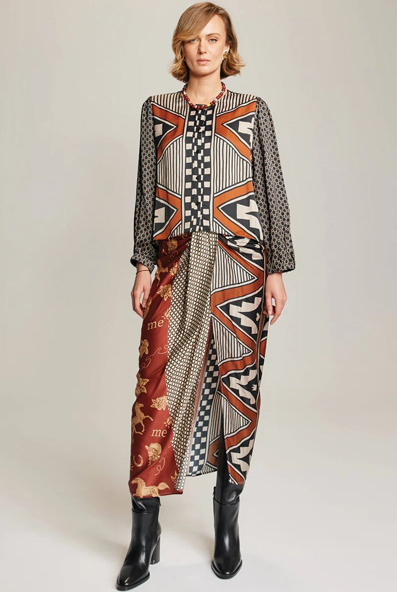 ME369 Luna Rodeo Tie Skirt - Magpie Style