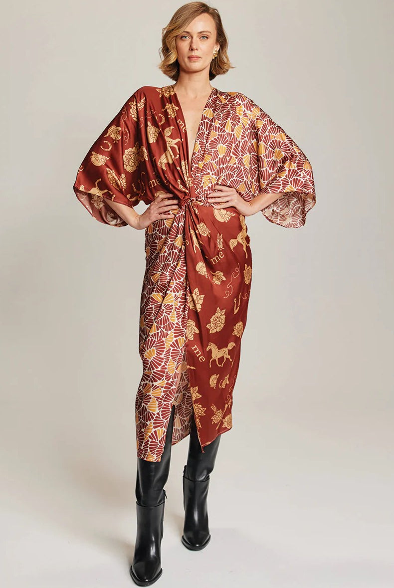 ME369 Camila Rodeo Twisted Dress - Magpie Style
