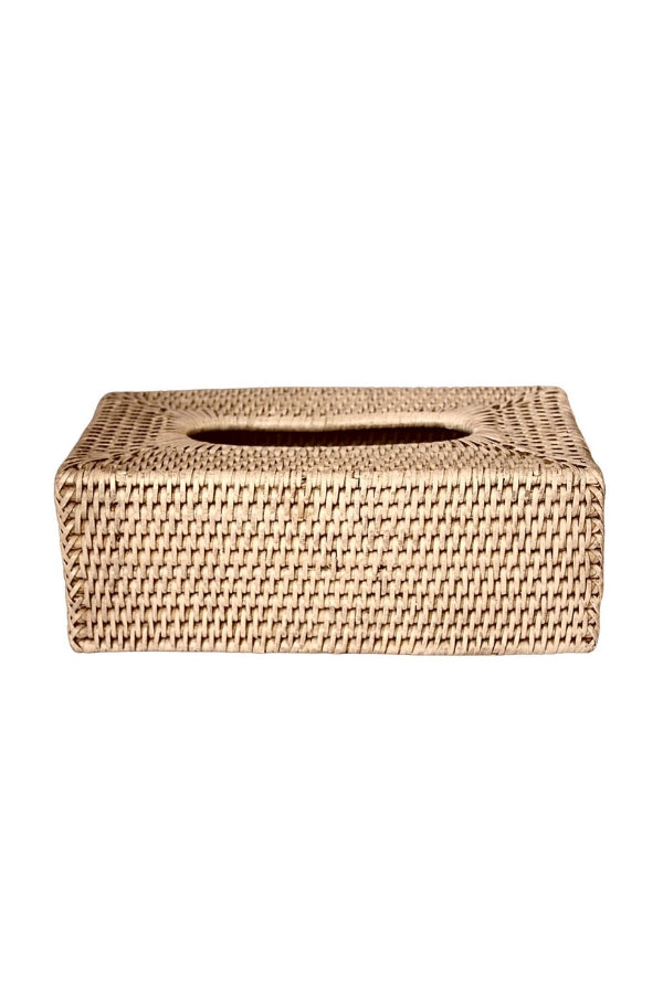 Rectangle Natural Rattan Tissue Box - Magpie Style