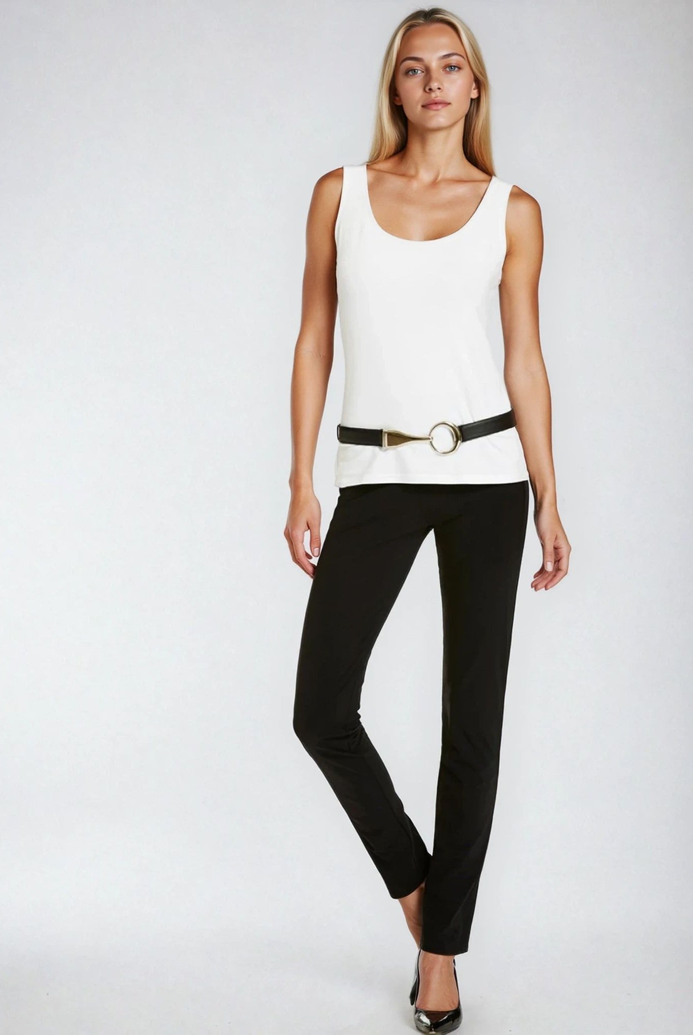 PAULA RYAN Narrow Leg Pant - Classic Microjersey Black - Paula Ryan