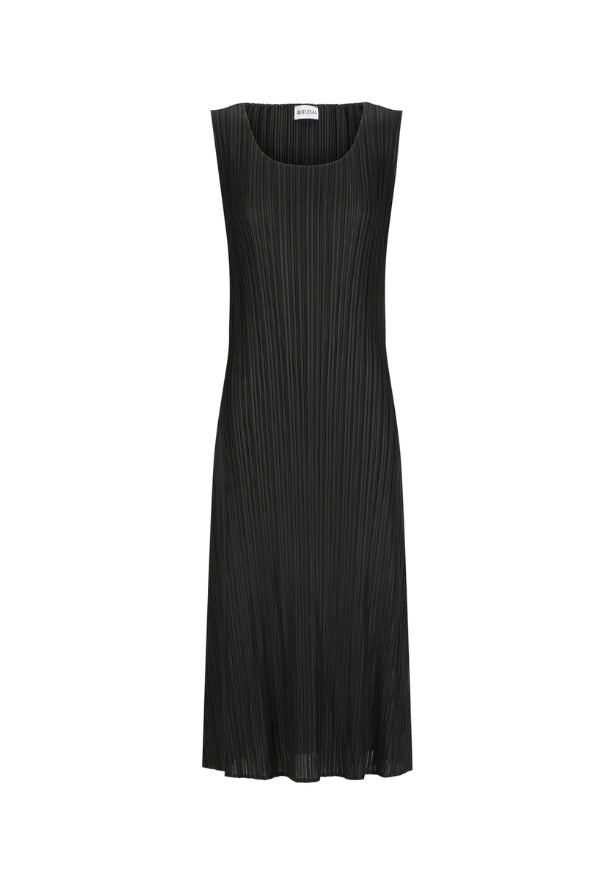 ALQUEMA Simply Pleat Luna Dress - Black - Magpie Style