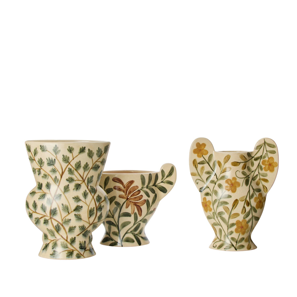 Florien Botanical Vase - Natural, Green & Amber