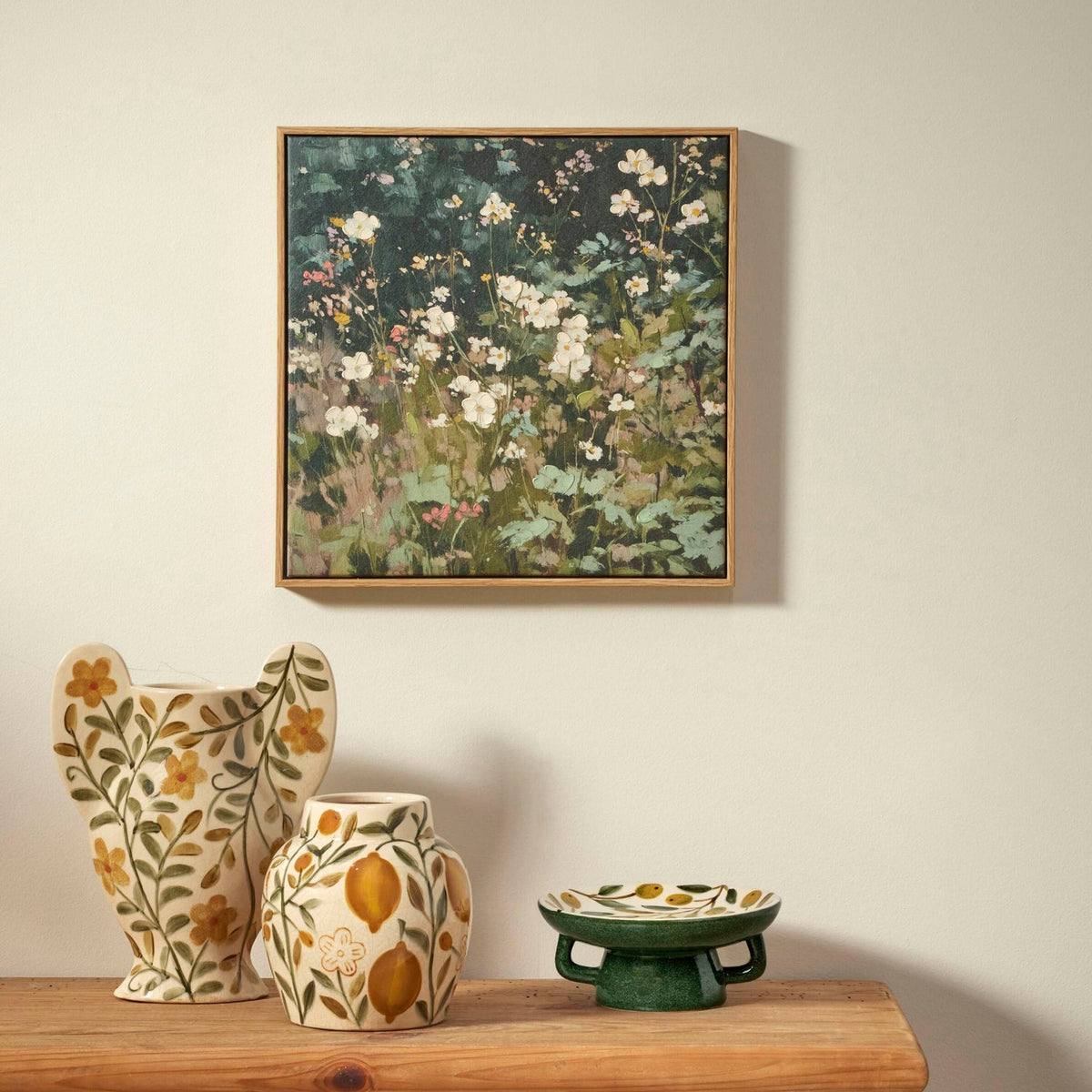 Florien Botanical Vase - Natural, Green & Amber