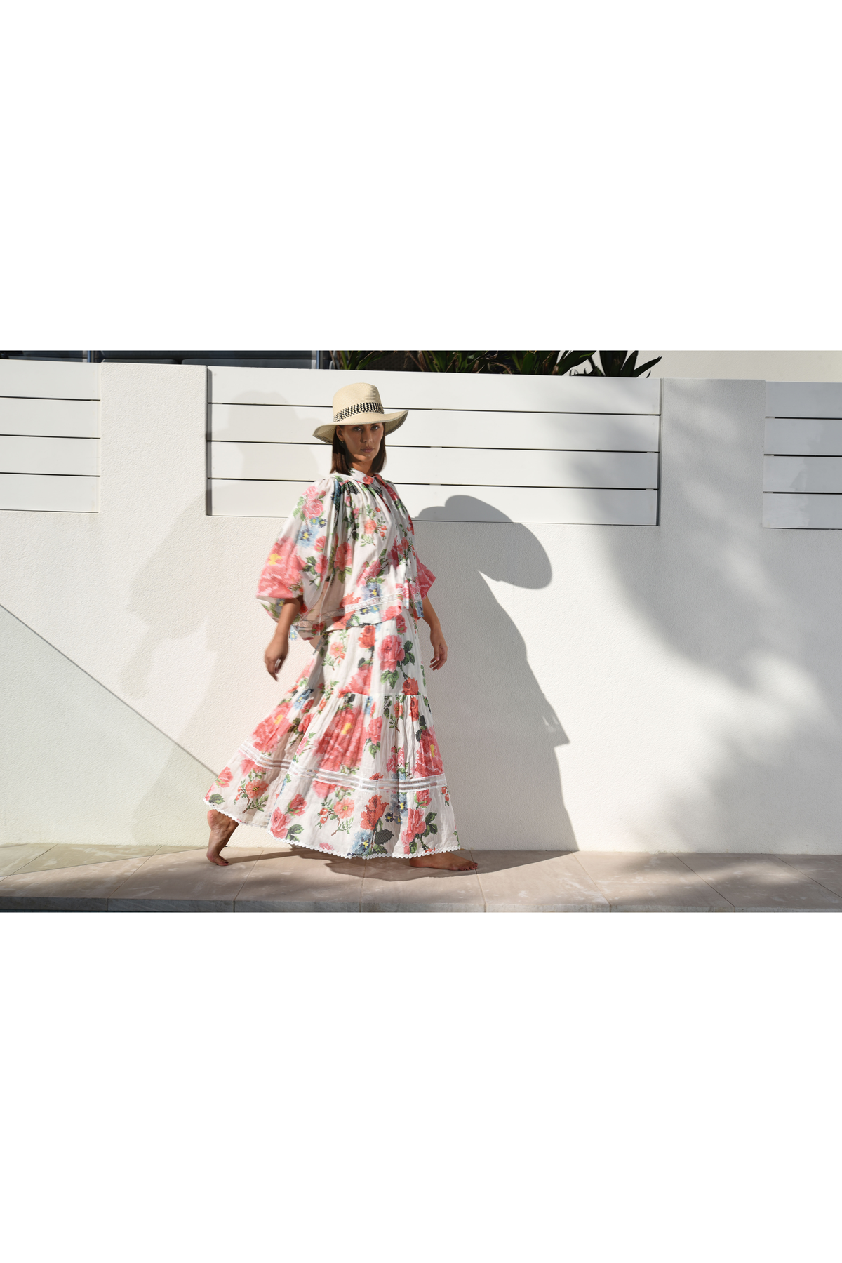 Trelise Cooper Summer 27 collection campaign — WHITE FLORAL