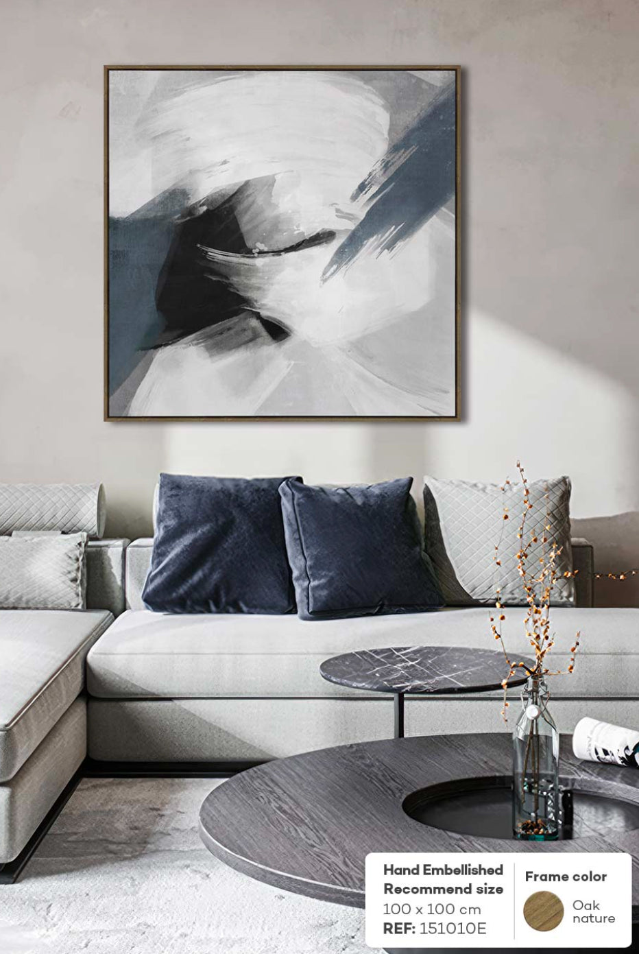 Laura Blue Wave Art Print - Magpie Style