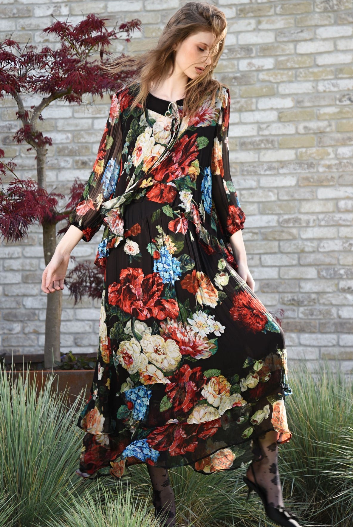 TRELISE COOPER Garden The Interruption Dress- Black Floral - Magpie Style