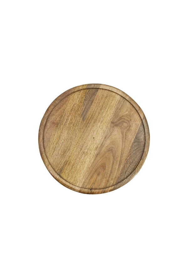 Mango Wood Carved Side Table Large - Magpie Style